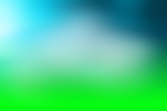 spring blurred background, blue green gradient horizon, background for design, fresh spring light