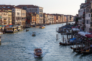 Beautiful view of famous Grand Canal in Venice, Italy