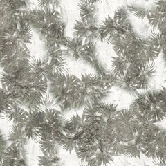 Neutral brown and white tropical palm tree leaves seamless pattern. High quality illustration. Vivid and detailed graphic design. Trendy jungle foliage for fabric or repeat surface design.