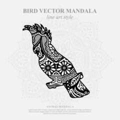 Bird Vector Mandala Line Art Style