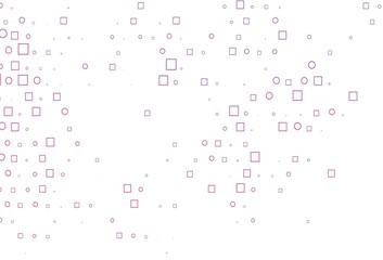 Light Pink vector pattern with spheres, squares.