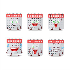 Fototapeta premium Cartoon character of december calendar with smile expression