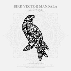 Bird Vector Mandala Line Art Style