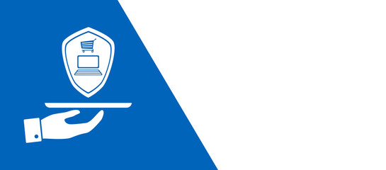 Fototapeta premium Concept of safe online shopping
