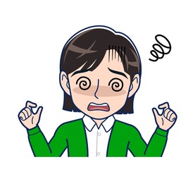 Beautiful woman in a green cardigan