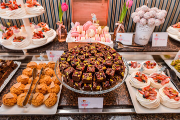 delicious dessert in a restaurant