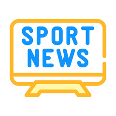 sport news color icon vector illustration sign