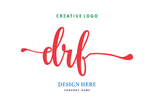 DRF lettering logo is simple, easy to understand and authoritativePrint
