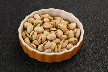 Pistachio nuts heap