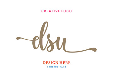 DSU lettering logo is simple, easy to understand and authoritativePrint