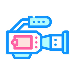 video camera color icon vector illustration sign