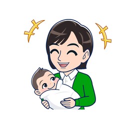 Beautiful woman in a green cardigan