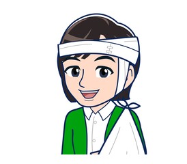 Beautiful woman in a green cardigan