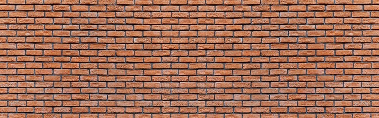 Obraz premium Panorama of Old brown stone brick wall seamless background and pattern texture