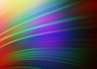 Dark Multicolor, Rainbow vector modern elegant background.