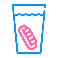 false jaw in glass color icon vector illustration