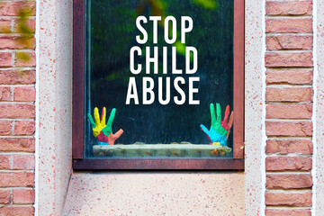 Stop child abuse concept