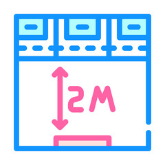 keeping distance color icon vector illustration sign