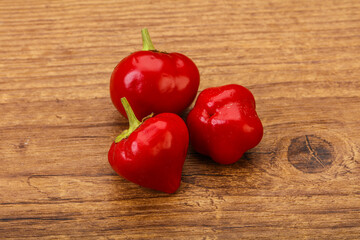 Red hot spicy cherry pepper