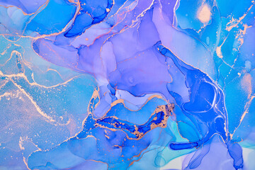 Fluid Art . Abstract colorful background, wallpaper. Mixing acrylic paints. Modern art. Marble texture. Alcohol ink colors  translucent