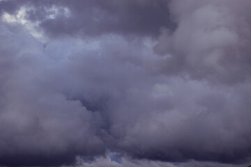 dark stormy and fluffy clouds 