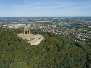 Kaiser Wilhelm Denkmal in Porta Westfalica, Kreis Minden-Lübbecke, Nordrhein-Westfalen