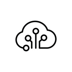 technology cloud online sign, online storage icon