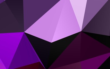 Obraz premium Light Purple vector blurry triangle pattern.