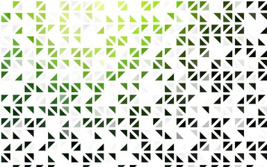 Light Green vector seamless texture in triangular style.