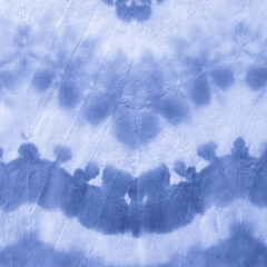 Blue Indigo Ikat Design. Tie Dye Shibori. Paint  - obrazy, fototapety, plakaty