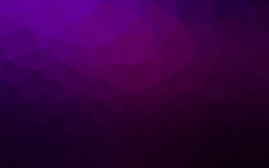 Obraz premium Dark Purple vector polygon abstract backdrop.