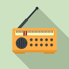 Radio fake news icon. Flat illustration of radio fake news vector icon for web design