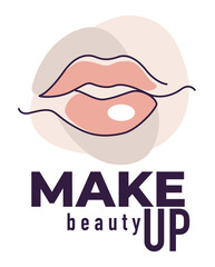 Make up beauty salon, cosmetics for women vector