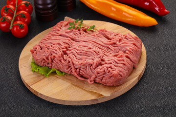 Raw turkey minced meat