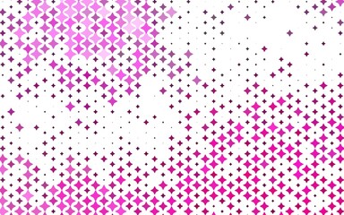 Light Pink vector cover with small and big stars.