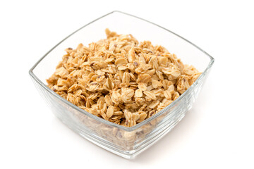 Hafermüsli mit Leinsamen und Mandeln