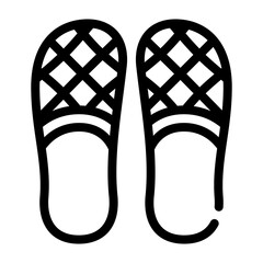slippers shoes line icon vector illustration sign