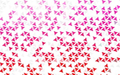 Light Purple, Pink vector seamless background with triangles.