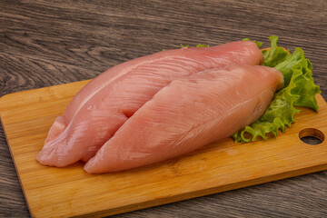 Raw turkey breast for cooking