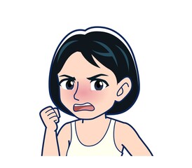 Young woman in green work clothes