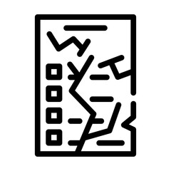 spoiled newsletter line icon vector illustration sign