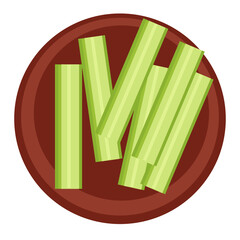 Celery or cucumber sticks, healthy eating meal