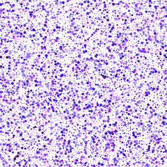 Seamless vector chaotic dots elements pattern. Abstract purple hexagon spots on white background. 10 eps. For design, fabric, textile, banner, cover.