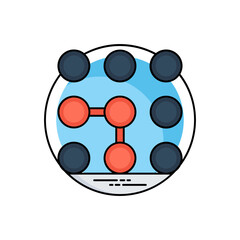 
Flat icon image of pattern recognition and data science technology icon 
