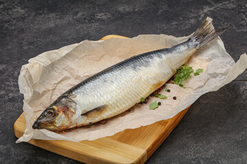 Salted Herring fish with pepper