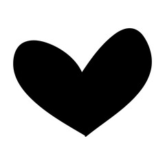 Black heart icon vector. Flat love icon isolated on white. Black heart vector for love logo, heart symbol, shape icon and Valentine's day. Cute heart icon for shape design, heart vector, love icon