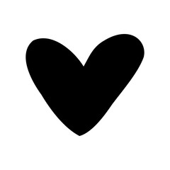 Black heart icon vector. Flat love icon isolated on white. Black heart vector for love logo, heart symbol, shape icon and Valentine's day. Cute heart icon for shape design, heart vector, love icon