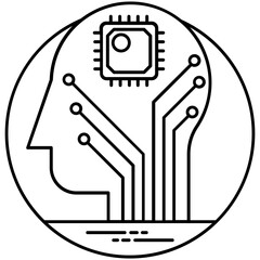 
Human brain connected to circuit board design depicting human intelligence
