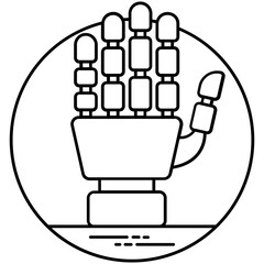 
Cybernetic limb with artificial intelligence working in virtual world
