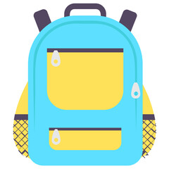 

A school kids backpack with shoulder belts
